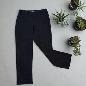 Peck & Peck Black Side Zip Straight Leg Stretch Pants Women's Size 4